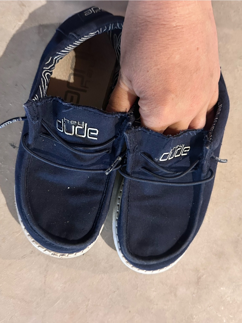 Hey Dude Navy Blue Kids Slip-On Shoes